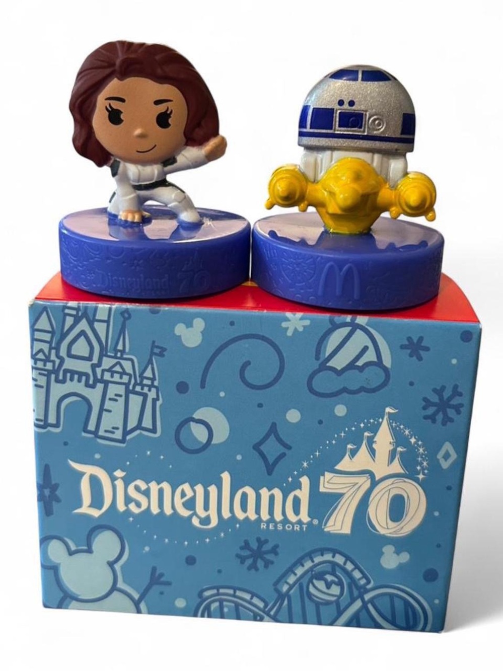 McDonald's Disneyland 70th Anniversary Happy Meal Toys - Princess Leia & R2-D2